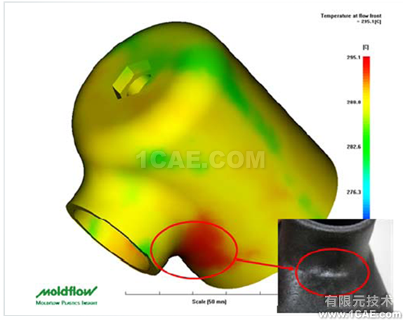 如何正確解讀Moldflow流動(dòng)波前溫度結(jié)果？moldflow分析案例圖片7