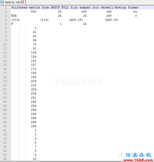 ANSYS剛度矩陣的提取與解析(python解析)ansys分析案例圖片4