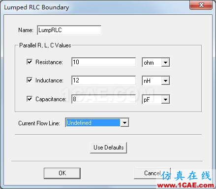 如何使用Lumped RLC邊界條件?HFSS培訓的效果圖片2