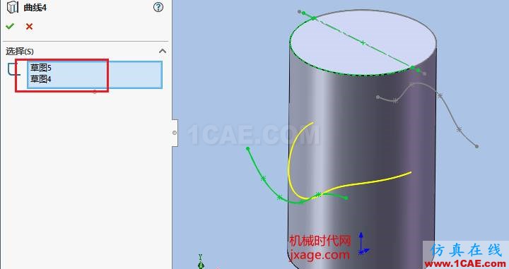 solidworks如何使用投影曲線？solidworks simulation培訓(xùn)教程圖片15