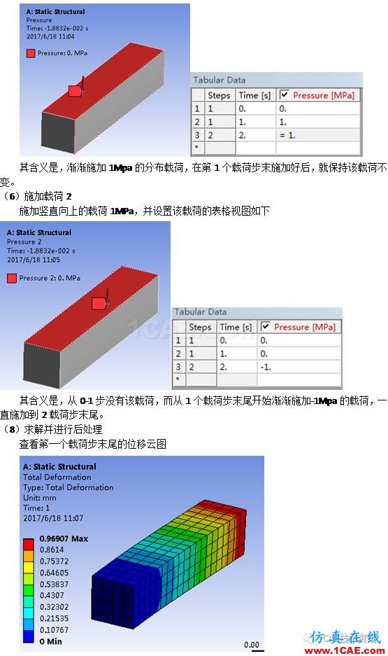 如何在ANSYS WORKBENCH中進(jìn)行多載荷步的靜力分析？ansys培訓(xùn)的效果圖片5