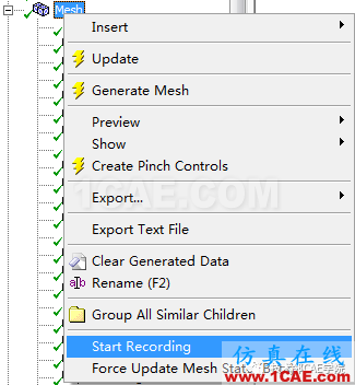 blob.png ANSYS Workbench Meshing網格錄制Start Recording的方法說明ansys圖片5