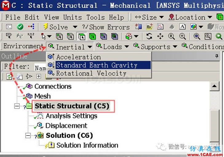 workbench中以云圖形式顯示網(wǎng)格質(zhì)量，扭矩荷載的施加 ansys培訓(xùn)課程圖片5