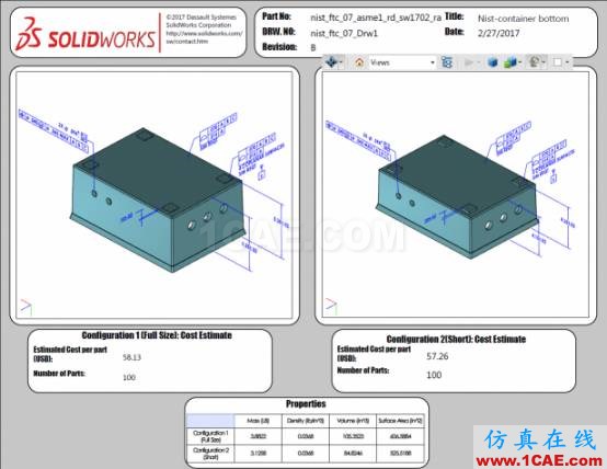 3D PDF樣本:國家標準與技術研究所(NIST)測試裝配體solidworks simulation分析案例圖片10