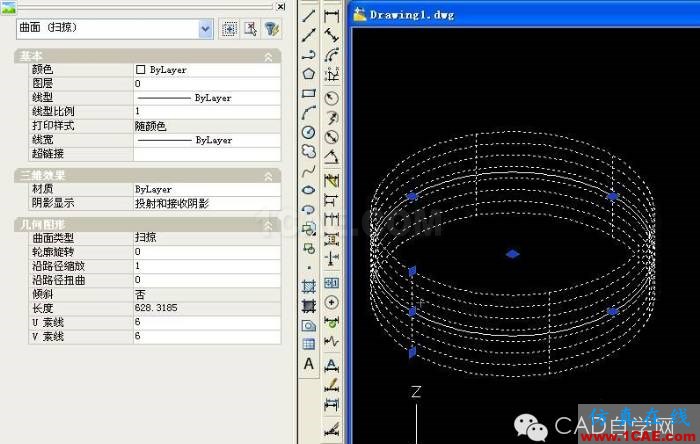 說(shuō)明: AutoCAD 2008三維教程:環(huán)形彈簧及弧線(xiàn)彈簧的幾種畫(huà)法_中國(guó)教程網(wǎng) AutoCAD環(huán)形彈簧做法二AutoCAD分析案例圖片3