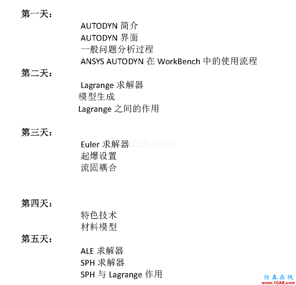 ANSYS AUTODYN官方教材，5天基礎(chǔ)培訓(xùn)，實(shí)例詳講，共享優(yōu)質(zhì)學(xué)習(xí)資源ansys培訓(xùn)的效果圖片2