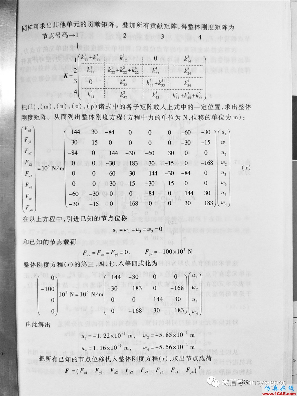 平面桁架(矩陣位移法)ANSYS分析ansys結(jié)果圖片5