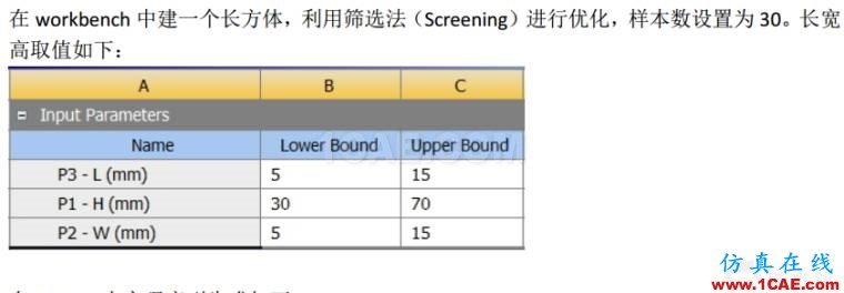 blob.png workbench中優(yōu)化方法篩選法 Screening原理ansys分析案例圖片3