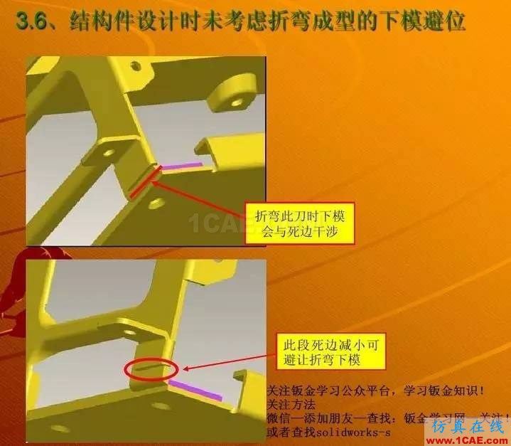 鈑金設計無法折彎的案例分析 圖文solidworks simulation培訓教程圖片6