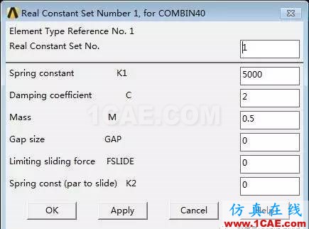 瞬態(tài)動力學專題-單自由度系統(tǒng)自由振動ANSYS分析ansys分析圖片7