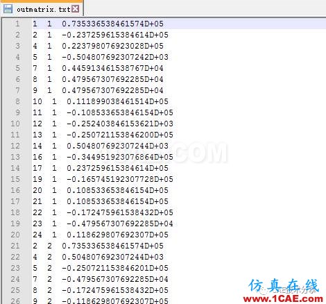 ANSYS剛度矩陣的提取與解析(python解析)ansys分析案例圖片5