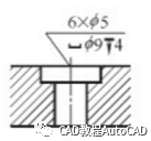 cad沉孔及孔深符號怎么通過文字輸入方式打出來？【AutoCAD教程】AutoCAD培訓(xùn)教程圖片2