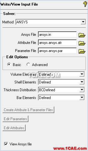 ICEM wbrCFD為ANSYS wbrAPDL做前處理