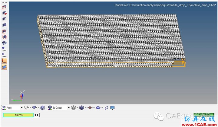 案例：板磚跌落應用，hypermesh設置surface contacthypermesh學習資料圖片5