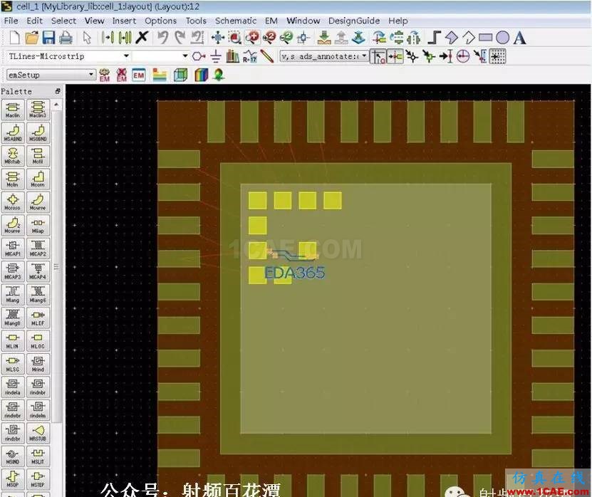 QFN封裝bondwire有限元電磁場仿真ADS電磁應(yīng)用技術(shù)圖片3